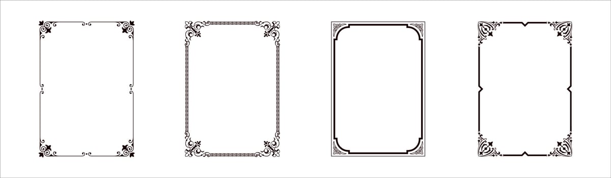Vintage frames vector