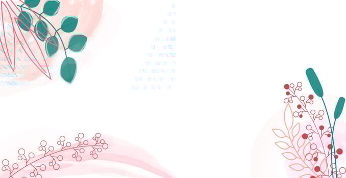 Trendy abstract panoramic art web template with floral and geometric elements. Suitable for advertising, social media publications, internet banner design - Vector