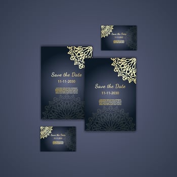 cover template with mandala flower vector