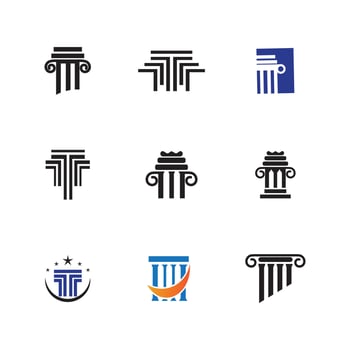 Column Logo Template vector icon illustration design