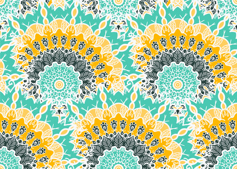 Mandala Seamless Pattern vector