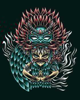 Artwork Illustration Humans With Dragon Abilities vector