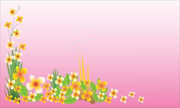 Beautiful natural flower background vector