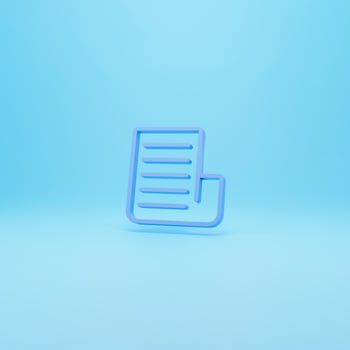 Blue News icon isolated on blue background. Newspaper sign. Mass media symbol. Minimalism concept. 3d illustration 3D render photo
