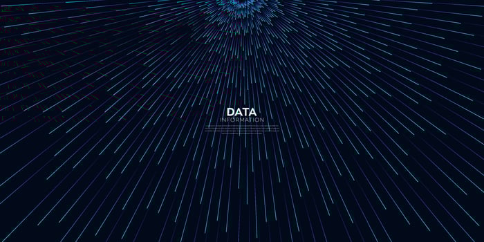 Abstract vector explosion lines equalizer circular shape isolated technology background. Big data algorithms visualization. Vector illustration in concept of technology , quantum science .