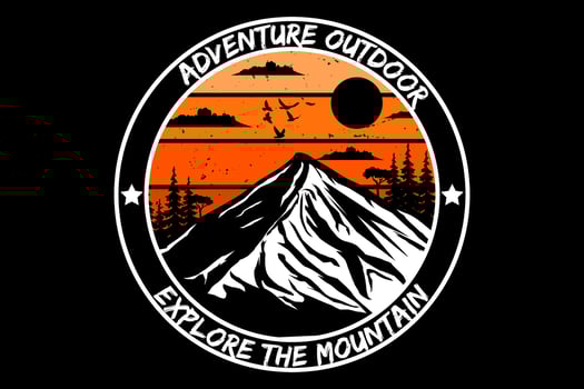 48. mountain retro vintage design vector