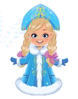 Russian Snegurochka Snow Maiden vector