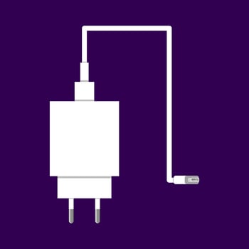 White charger vector illustration