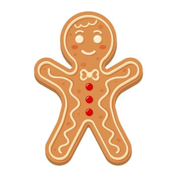 Gingerbread man. Christmas icon. vector