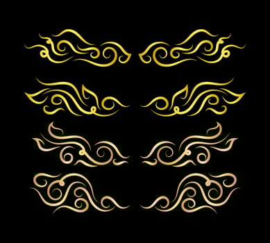orders Elements Set Collection, floral Swirl ornament Vector