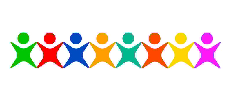 Colorful Icon Team of People vector