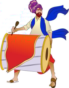 Celebration of the Maharashtrian new year, India. written in language Marathi 'Gudi Padwachya Hardik Shubhechha' meaning Heartiest Greetings of Gudi Padwa or Happy new year. vector