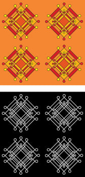 Traditional Asian, Indian motif design for textile printing, fabric printings vector