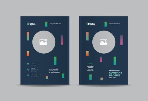 Business Brochure Cover Design or Annual Report and Company Profile Cover or Booklet and Catalog Cover vector