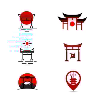 Gate Japan Vector icon design illustration