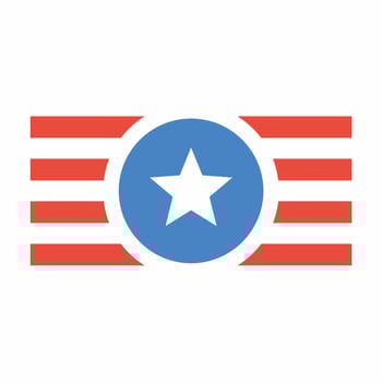 USA Star in Circle Icon Flat.eps vector