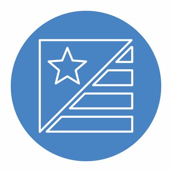 USA Emblem Icon Blue.eps vector