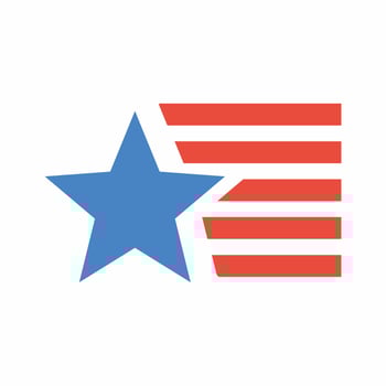 USA Star and Stripes Icon Fla... vector