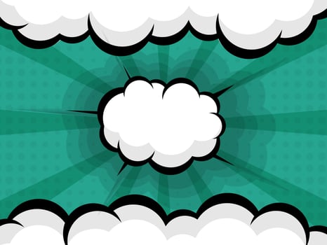 abstract comic book popart with blank speech bubble vector