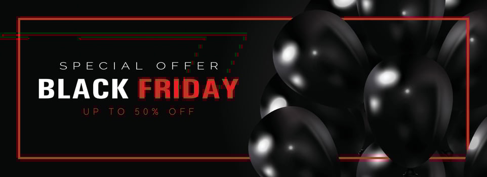 Black Friday Discount Sale Banner vector