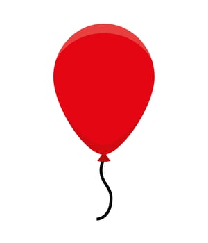 red balloon illustration vector