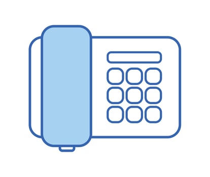 blue telephone design vector