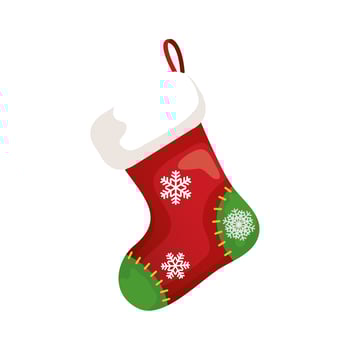 sock christmas decorative isolated icon vector