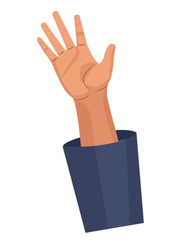 graduated hand up vector
