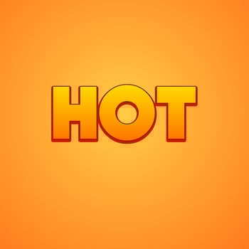 3d text hot vector