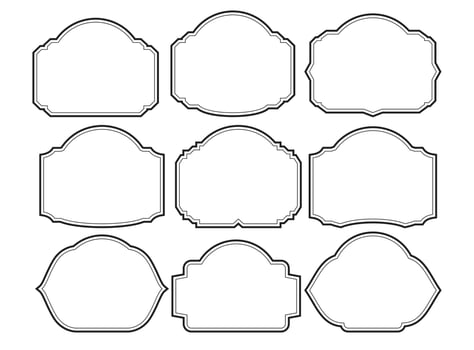 Set of frames border design vintage vector