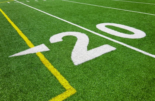 Twenty yard line - football photo