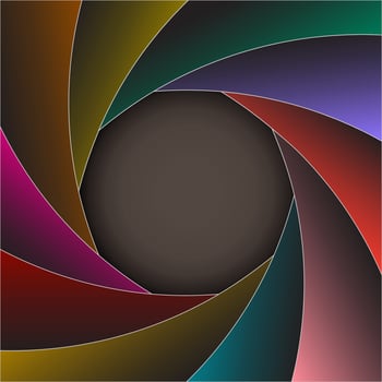 Colorful shutter photo frame vector