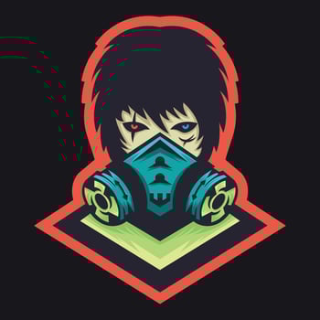 mask man cartoon illustration vector