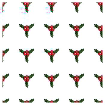 Mistletoe seamless pattern for Christmas. vector