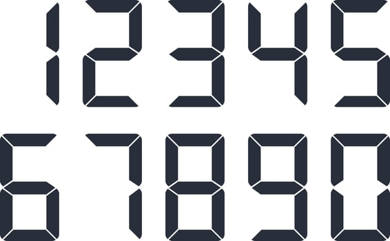 digital number flat modern vector