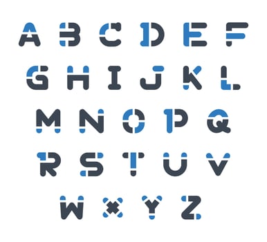 Alphabet icon set - vector illustration . abc, font, letter, typography, capital, logo, text, icons .