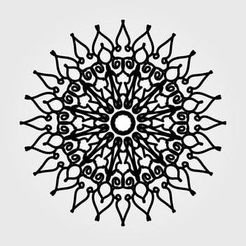 Circular pattern mandala art decoration elements vector
