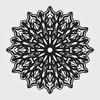 Decorative background with ornamental round pattern vector