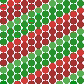 Simply seamless pattern design of red and green balls isolated on white background. It is the theme of Christmas festival. vector