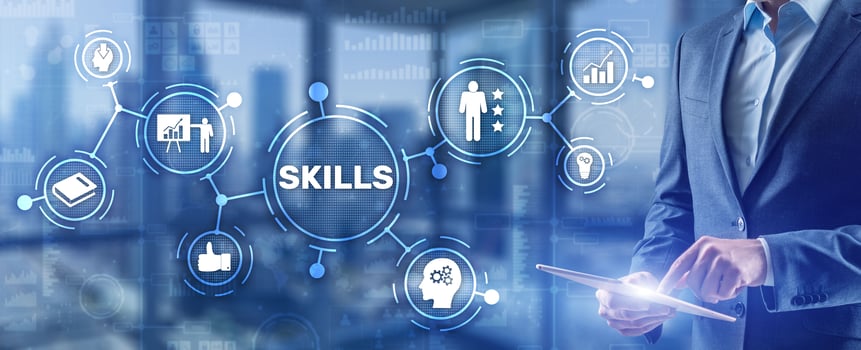 Skills Learning Personal development Finance Competency Business concept photo