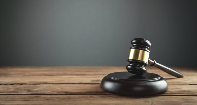 Judge Gavel on a wooden desk. Law concept photo