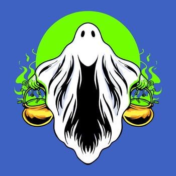 Premium Scary halloween Costume vector illustration tshirt design
