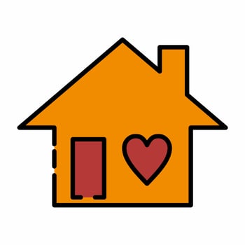 Stay at Home Icon Flat Line.eps vector