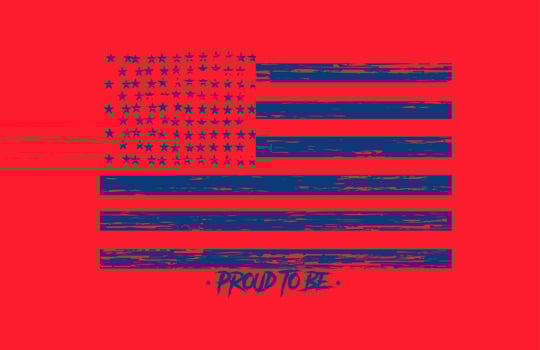 Grunge American Flag Proud  G... vector