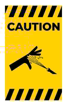 Skin Puncture Pressurized Water Jet Symbol Sign Isolate On White Background,Vector Illustration EPS.10 vector