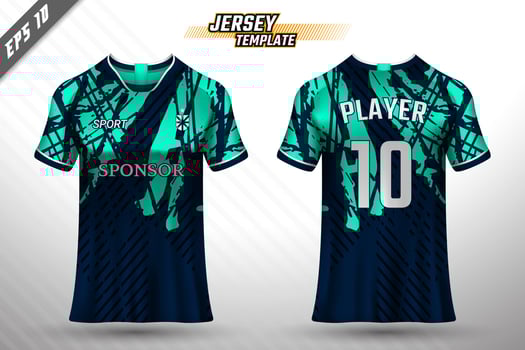 Sports jersey and t-shirt template sports jersey design vector mockup.