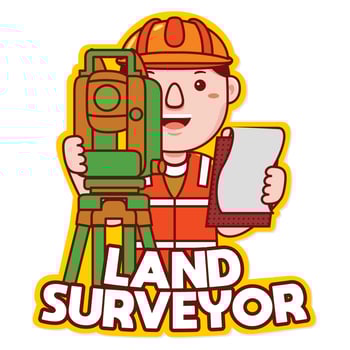 LAND SURVEYOR PROFESSION LOGO vector