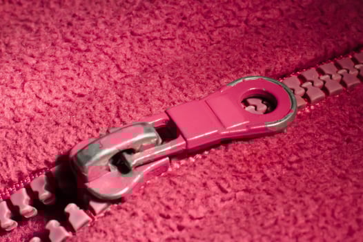 Close up of a zipper photo