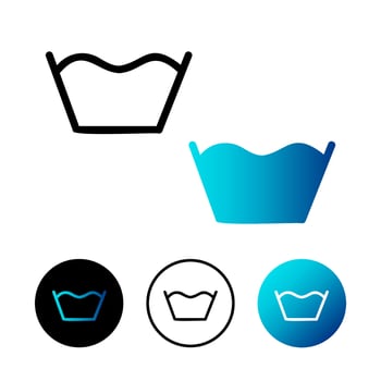 Abstract Clothes Wash Icon Illustration vector