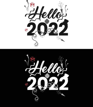 Christmas And New Year Typography t shirt design. It can be used on T-Shirts, Mugs, Poster Cards, and much more. vector